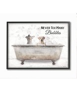 Never Too Many Bubbles Quote Family Pet Dog Bath By Lori Deiter, Black F... - £77.65 GBP