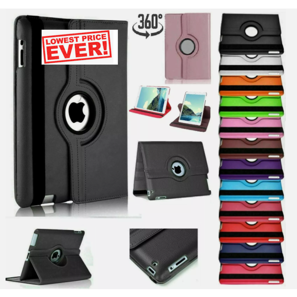 360° Rotating Leather Smart Case for iPad 2 3 4 5 6 7 8 9 9.7 10.2 Mini ... - $2.18+