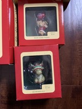 Vintage Carlton Cards Heirloom Christmas Ornaments - Lot of 7 -North Pole, Bears - £31.64 GBP