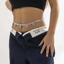 Silver-Plated Butterfly Station Waist Belt - £14.17 GBP