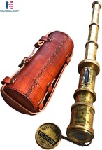 Brass Dollond London&#39;s 18 inches Antique Telescope/Spyglass in Leather Box Great - £23.64 GBP