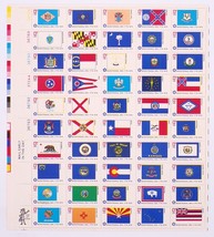 United States Stamp Sheet US 1633-82 1976 13c U.S. State Flags - £31.86 GBP