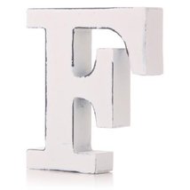 White Wooden Letter Alphabet A-Z Wedding Home Name Mr &amp; Mrs Baby Freestanding De - £2.23 GBP