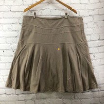 Gap Skirt Womens Sz 18 Linen Blend Khaki Full Flaw - $11.88