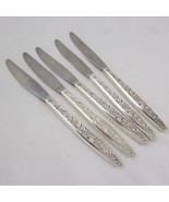 5   International Silver Sterling Silver Dinner Knives Valencia Pattern ... - £56.23 GBP