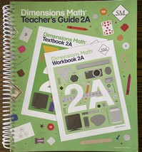Dimensions Math Teacher&#39;s Guide 2A [Spiral-bound] Singapore Math Inc. : VG - $26.18