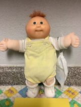 Vintage Cabbage Patch Preemie Boy Wheat Tuft Of Hair Green Eyes Head Mold #3 - £124.20 GBP