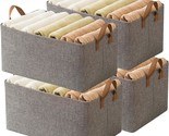 The Aarainbow 4-Piece Closet Clothes Organizer Bins Are Made Of Fabric A... - $37.93