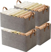The Aarainbow 4-Piece Closet Clothes Organizer Bins Are Made Of Fabric A... - £29.62 GBP