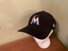 Miami Marlins New Era 9FORTY MLB Baseball Black Adjustable Strapback Cap... - $5.81