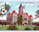 State Flower and County Building Salt Lake City Utah UT 1910 DB Postcard Q6 - $3.91
