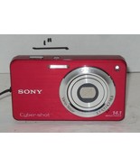 Sony Cyber-shot DSC-W560 14.1MP Digital Camera - Red Tested Works Batter... - £195.75 GBP