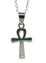 Ankh Halskette Kleines Kreuz Anhänger versilbert 18 Zoll Kette Crux Ansa... - £3.87 GBP