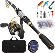 Fishing Rod Reel Combo Telescopic Pole with Fishing Line, Lures Kit, Car... - $73.81