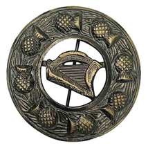 Scottish Irish Harp Fly Plaid Brooch Antique Tartan Kilt Kilt Shawl Brooch - $34.99