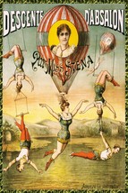 12588.Decor Poster.Home room vintage wall design.Miss Stena circus acrobat act - £13.88 GBP+