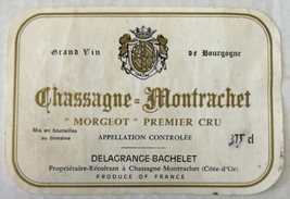 Chassagne Montrachet “Morgeot” Premier Cru Delagrange- Vintage Wine Bott... - $14.80