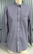 Ben Sherman Blue Check Large Mens Button Retro Shirt - $11.61