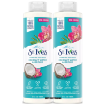 2 PACK ST. IVES COCONUT WATER AND ORCHID HYDRATING BODY WASH 22 fl oz - £21.02 GBP