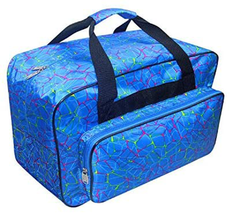Blue Sewing Machine Carrying Case Universal Canvas Carry Tote Bag Portab... - $33.43
