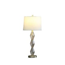 30&quot; Brushed Gold Geo Glass Table Lamp With Shade - $120.95