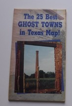 Folding Road Map the 25 Best Ghost Towns in Texas Map 1996 - $9.49