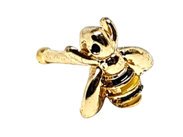 Bee Nose Stud Insect Gold Black 20g (0.8mm) Surgical Steel Ball End Pin Stud - £5.60 GBP