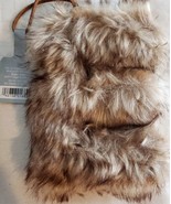 Christmas Holiday Aspen Binned Fuzzy Furry Brown Initial/Letter &quot;E&quot; Orna... - $14.96