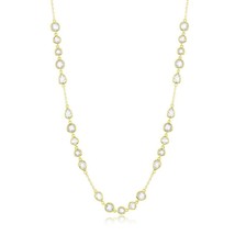 Sterling Silver Multi-Shaped Necklace - Gold Plated - £85.49 GBP