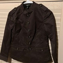 Talbots 2 petite brown buttoned up field jacket - £17.03 GBP