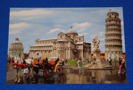 BRAND NEW COOL LEANING TOWER OF PISA POSTCARD PIAZZA DEI MIRACOLI HORSE ... - £7.67 GBP