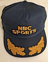 Nbc Sports Vtg. Cap Hat Adjustable Usa Scrambled Eggs Blue/Gold 1950&#39;s-1960&#39;s - £37.35 GBP