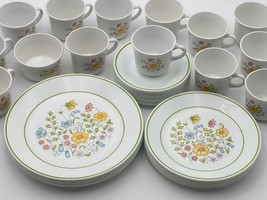 Corelle by Corning Meadow Dinnerware Dinner Salad Plate Cup &amp; Saucer Set *Pick* - £7.75 GBP+