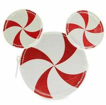 Wallet Disney Mickey Mouse Peppermint Swirl Coin Purse w/Zipper - £27.18 GBP
