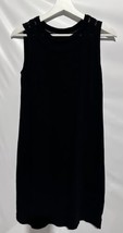 Talbots Rich Black Casual 100% Cotton A Line Dress Crochet Yoke PS - £17.59 GBP