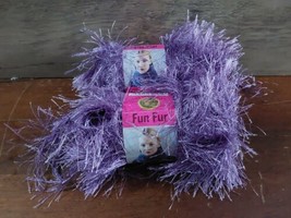 Lion Brand Fun Fur Yarn Orchid 2 Skeins 1.75oz 64 Yard Bulky 5 - £11.02 GBP