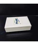 Otagiri Music Jewelry Box White Lacquer Velvet Lined Impossible Dream Go... - £14.15 GBP