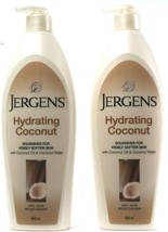 2 Ct Jergens Hydrating Coconut Dry Skin Moisturizer Nourishes Softer Skin 650 mL image 1