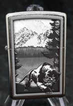 Mountain Lion - Puma On The Prowl  Authentic Zippo Lighter Street Chrome - £19.80 GBP