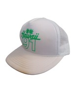 Hawaii 91 Hawiian Headwear Trucker Hat Adjustable White  Snapback Ball C... - $11.83