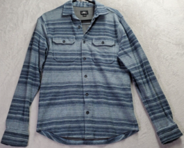 O&#39;Neill Shirt Men Small Blue Striped 100% Cotton Standard Fit Collar Button Down - £13.04 GBP