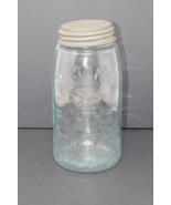 Mason&#39;s Patent Nov 30th 1858 Hero Cross Jar with Ball Zinc Lid - $163.53 CAD