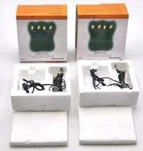 Dept 56 Halloween Street Lamps Village Accessories Set Of 4 No Power Adapter  - £11.16 GBP