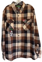Dixxon Flannel Company Sanchez Flannel Shirt Brown Tan Plaid Long Sleeve... - $73.50