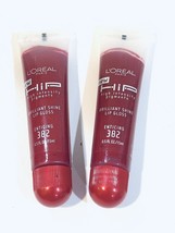 L&#39;OREAL PARIS New HiP Brilliant Shine Lip Gloss Enticing 382 (Pack Of 2) - £12.82 GBP