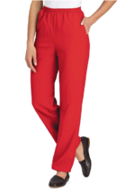 American Sweetheart Ladies Casual Pants Solid Red Size 20 Petites - £19.92 GBP