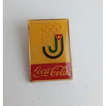 Vintage Coca-Cola Jordan Colorful Olympic Lapel Hat Pin - $8.25