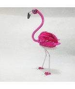 Pink flamingo statue, Wire art sculpture decor, Bird figurines ornament,... - $75.22 CAD