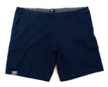 Chaps Blue Comfort Waistband Casual Stretch Cargo Shorts Men&#39;s 50 Waist - $67.31