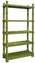 Etagere Shelves TRADE WINDS ISLAND Traditional Antique Apple Green Painted - $2,519.00